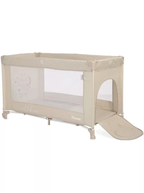 Lorelli Noemi 1 fix utazóágy - Fog Beige Star