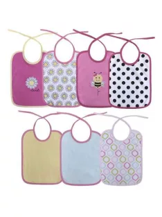 Baby Care 7Darab-os előke, megkötős - Girl