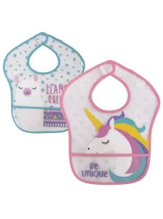 Baby Care 2Darab-os előke, tépőzáros - Girl