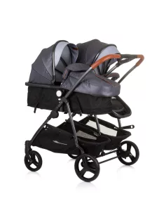 Chipolino Duo Smart iker babakocsi - Silver Gray