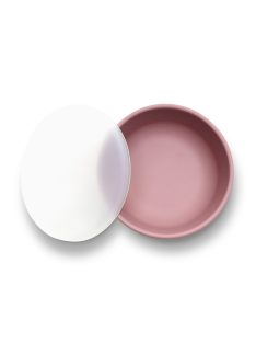 Lorelli Természetes szilikon tál tetővel - Deep Pink