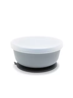 Lorelli Természetes szilikon tál tetővel - Grey