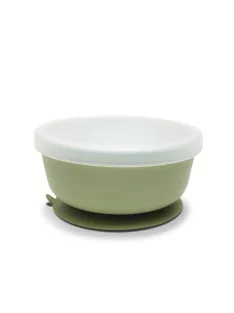 Lorelli Természetes szilikon tál tetővel - Fresh Green
