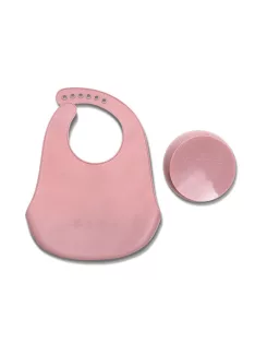   Lorelli Természetes szilikon 2 db-os étkészlet - Deep Pink