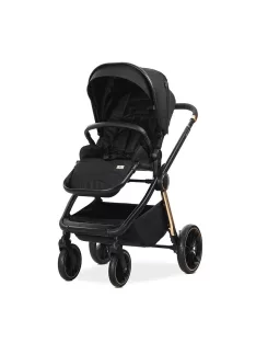   Lorelli Bianca 3az1-ben újszülött babakocsi Lorelli Aria Luxe hordozóval - Black (2 doboz)