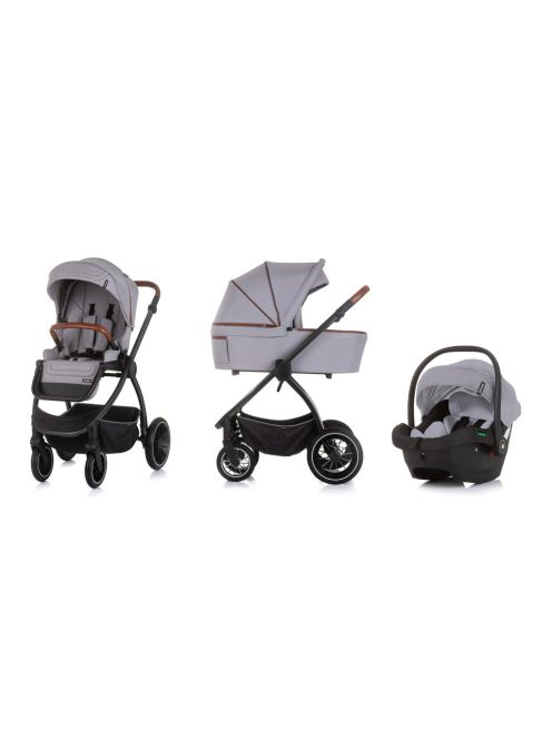 Chipolino Prestige 3az1-ben multifunkciós babakocsi - Cloud grey