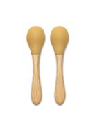 Lorelli Szilikon kanalak bambusz nyéllel, 2 db - yellow