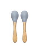 Lorelli Szilikon kanalak bambusz nyéllel, 2db - grey
