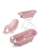 Lorelli kád leeresztő dugóval, babatartóval 88 cm - Nordic Pink