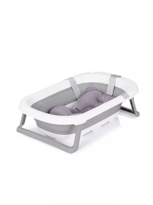 Chipolino Isla összecsukható kád hálós babatartóval 81 cm - Grey