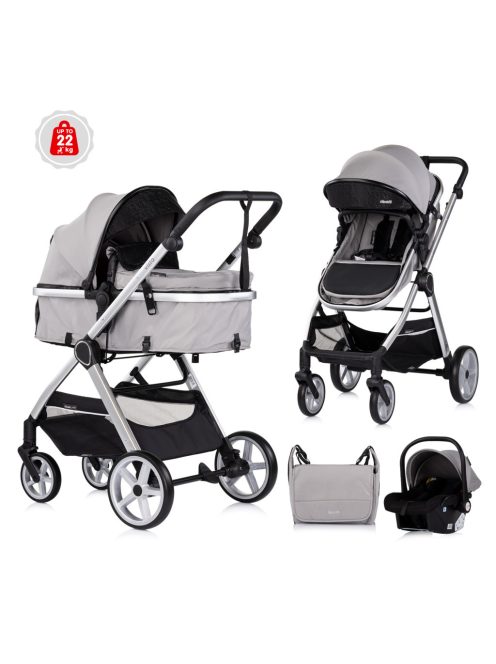 Chipolino Vista babakocsi 2:1-ben mózessé alakítható sportrésszel - Cloud grey