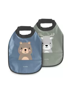   Nuvita 2db-os vízálló előke - Powder Blue/Sage Green 4371