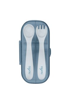   Nuvita 2Darabos kanál szett tárolóval - Powder blue - 8477