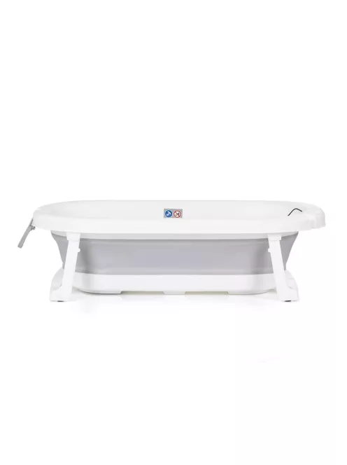 Chipolino Bubble Spa összecsukható kád vízhőmérővel, vödörrel és öblítőpohárral 83 cm - light grey