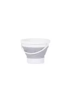 Chipolino Bubble Spa összecsukható kád vízhőmérővel, vödörrel és öblítőpohárral 83 cm - light grey