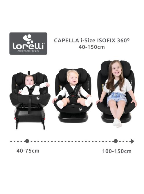 Lorelli Capella autósülés ISOFIX 40-150cm - Beige