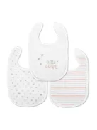 Lorelli Natural tépőzáras előke 3db - Lányos