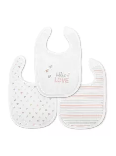 Lorelli Natural tépőzáras előke 3db - Lányos