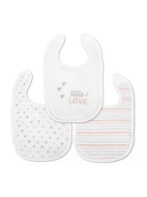 Lorelli Natural tépőzáras előke 3db - Lányos