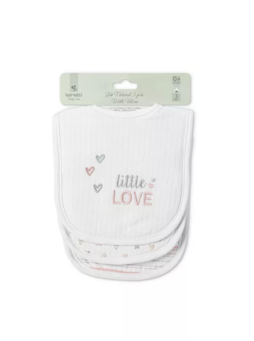 Lorelli Natural tépőzáras előke 3db - Lányos