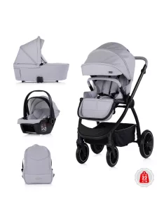   Chipolino Prestige 3az1-ben multifunkciós babakocsi - Platinum