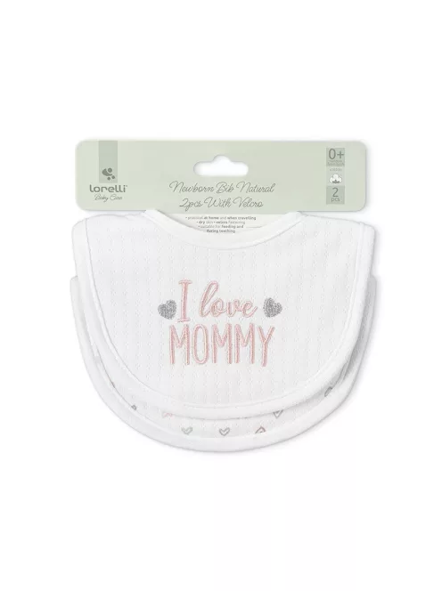 Lorelli Natural tépőzáras előke 2db - Lányos