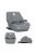 Lorelli Pyxis autós ülésmagasító 125-150cm - Grey