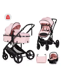   Chipolino Amore babakocsi mózessé alakítható sportrésszel - Powder pink