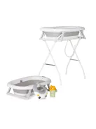 Chipolino Aqua Care kád állvánnyal, öblítőpohárral és hajmosó sapkával 78 cm - grey