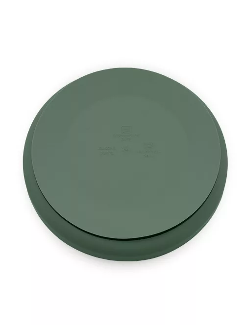 Petite&Mars Szilikon tányér tapadókoronggal, Take&Match, Misty Green, 6 hó+