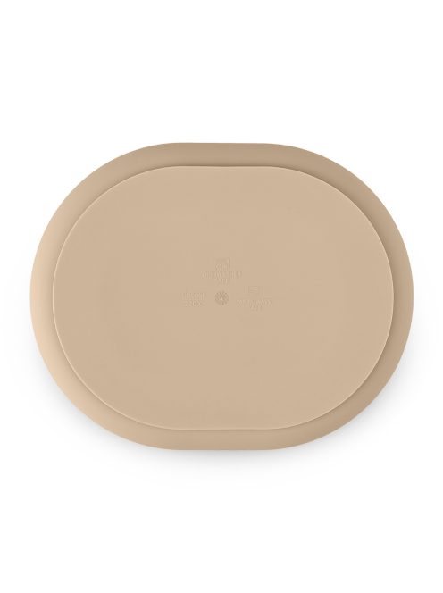 Petite&Mars Szilikon osztott ovális tányér, Take&Match, Desert Sand, 6 hó+