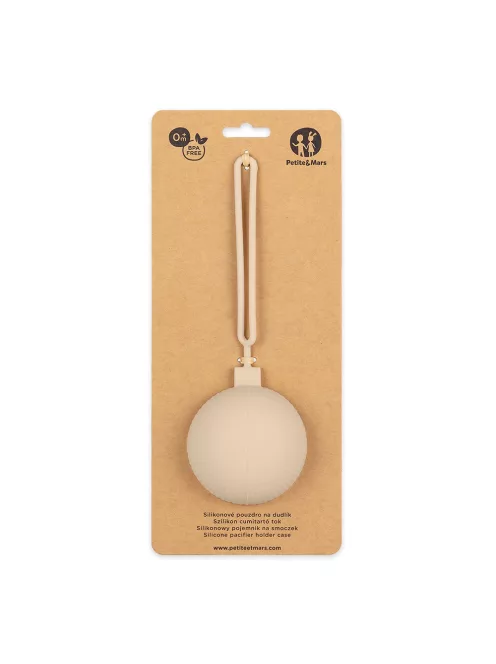 Petite&Mars Szilikon cumitartó tok, Desert Sand, 0 hó+