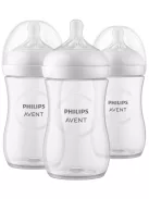 Philips AVENT SCY903/03, Cumisüveg Natural Response, 260 ml, 1 hó+, 3db