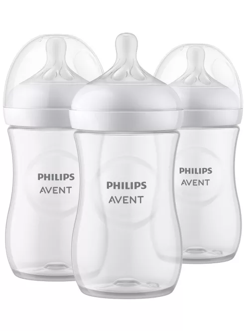 Philips AVENT SCY903/03, Cumisüveg Natural Response, 260 ml, 1 hó+, 3db
