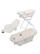 Lorelli kád leeresztő dugóval, babatartóval 88 cm + kádállvány - White