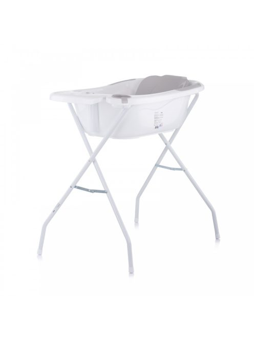 Chipolino Vela kád babatartóval és leeresztő dugóval 87cm + kádállvány - Grey