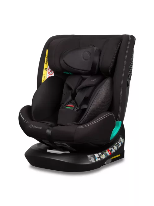 Lionelo Bastiaan One I-Size 360°-ban forgatható ISOFIX gyermekülés (40-150 cm) - Black Carbon