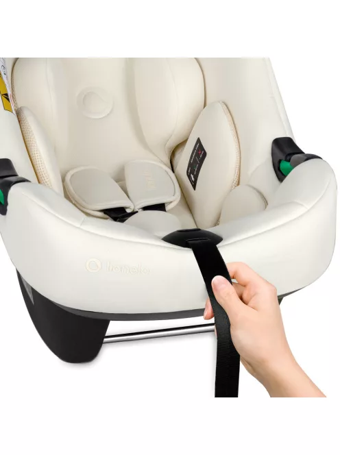 Lionelo Astrid I-Size Babahordozó + bázistalp Set 40-87 cm - Beige Cream