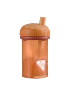 Difrax pohár szívószállal 250 ml, tégla piros