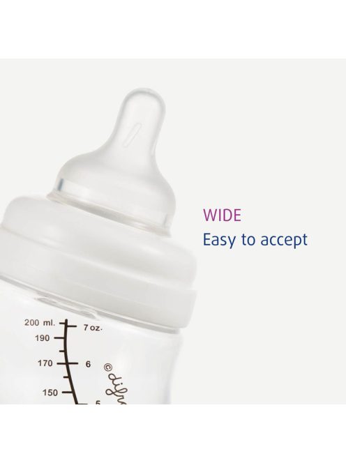 Difrax széles anti-colic S-cumisüveg, zöld, 200 ml