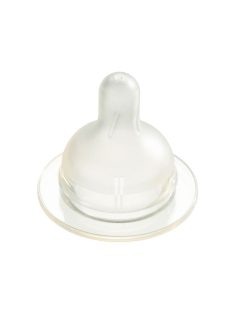   Difrax széles állítható szilikon cumi 1-2-3 Variflow Natural, 2 drb