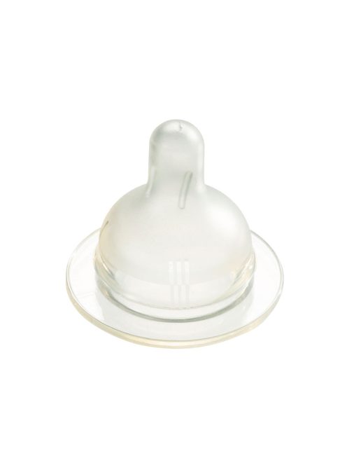 Difrax széles állítható szilikon cumi 1-2-3 Variflow Natural, 2 drb