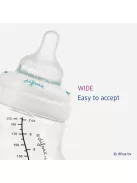Difrax széles állítható szilikon cumi 1-2-3 Variflow Natural, 2 drb
