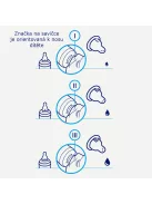 Difrax széles állítható szilikon cumi 1-2-3 Variflow Natural, 2 drb
