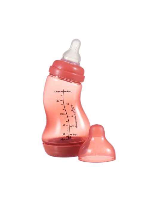 Difrax anti-colic S-cumisüveg, korall, 170ml