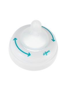   Szilikon cumi gyűrűvel a Difrax 1-2-3 Variflow széles cumisüveghez