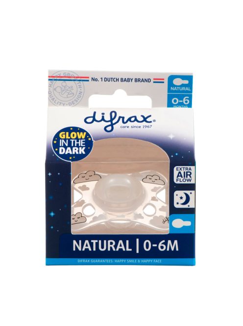Difrax sötétben világító cumi Natural 0+