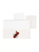 Hugs Factory 3 részes ágyneműgarnitúra kiságyba Vanilla dekor Red Rosses Grey, BIO