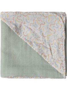 Muszlin törölköző kapucnival Luma Multi Lines 90 x 90 cm