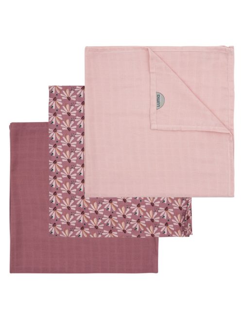Luma bambusz muszlin pelenka 70x70 cm 3 db Flowerfever